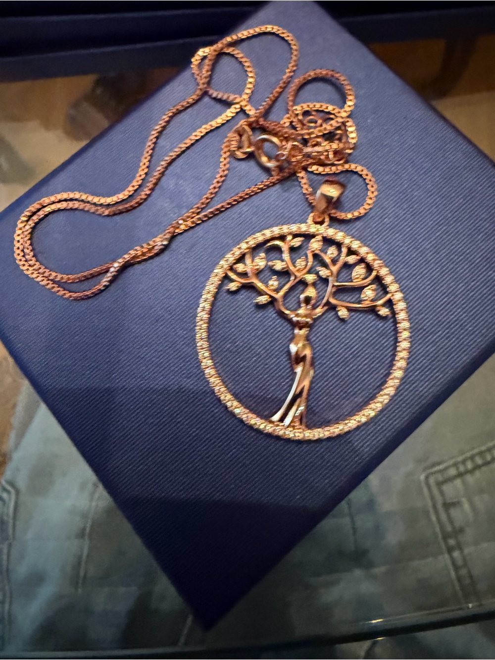 Rose Gold Tree of Life Pendant Necklace - Elegant Women's Jewelry